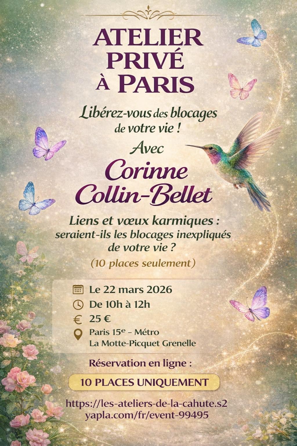 Atelier privé à Paris 15 ème – Liens et vœux karmiques