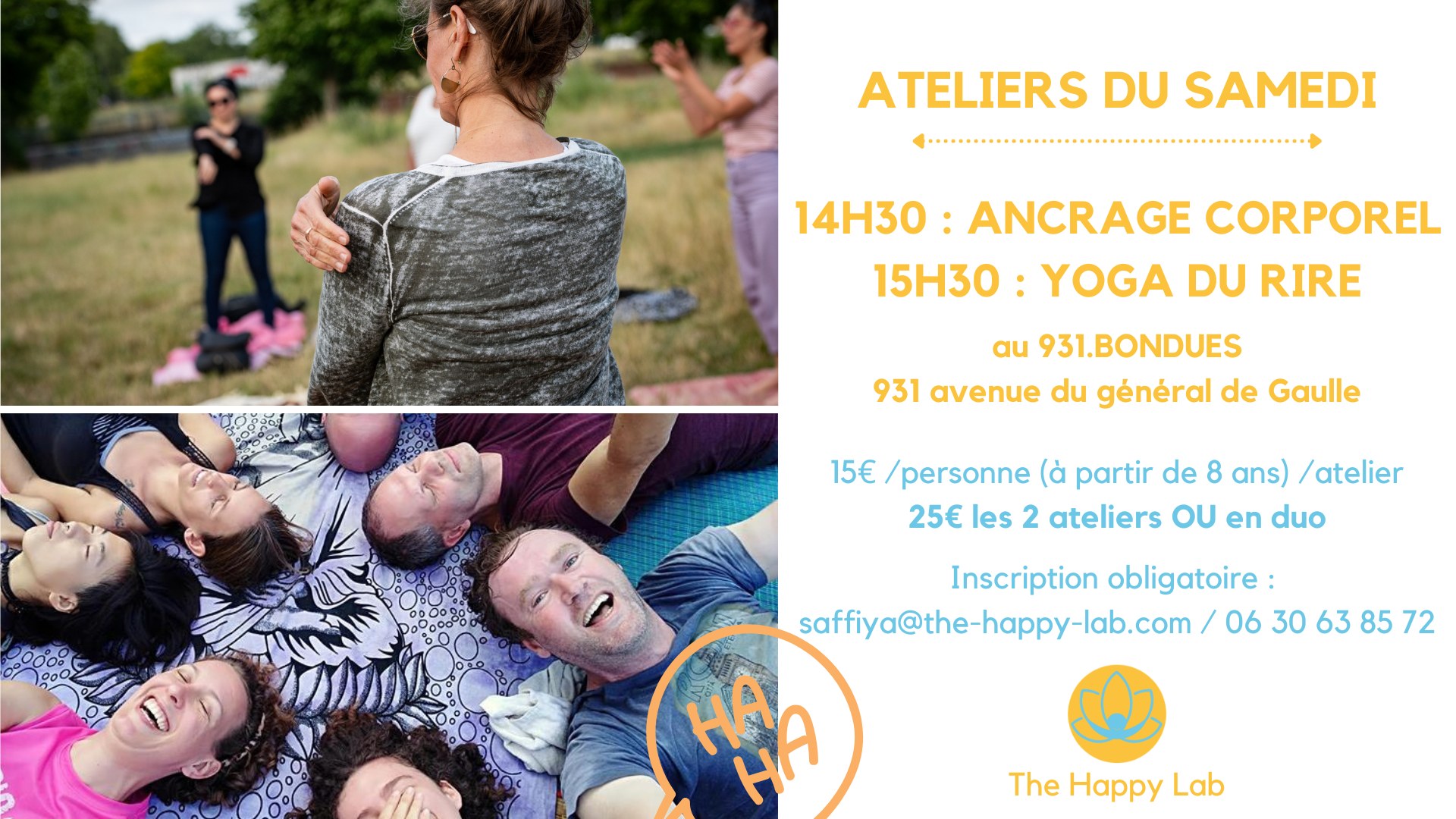 Atelier du samedi 13 juin : Régulation & Joie 😅​